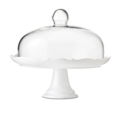 Cake Stand blanco con dome