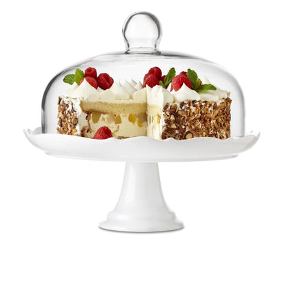 Cake Stand blanco con dome