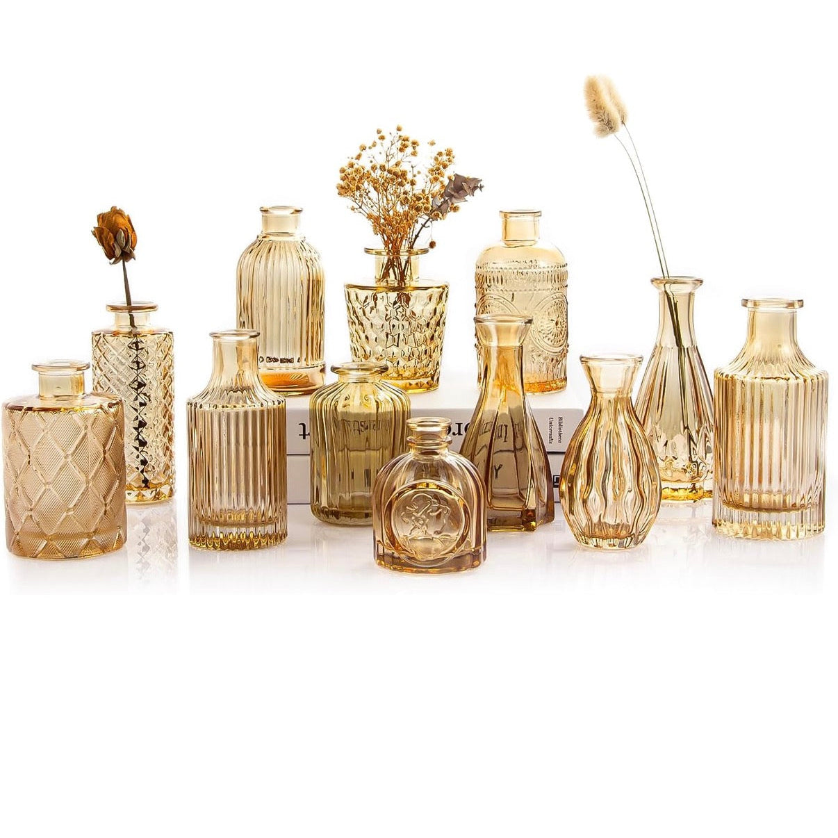 Bud Vases Amber